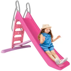 Speed Rutsche mit Sicherheitsgeländer in Rosa 170cm