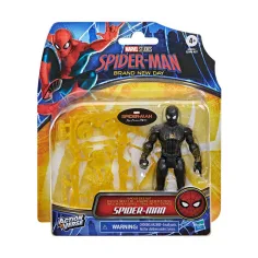 Spider-Man Neuester Tag: Spider-Man Schwarz-Gold Figur mit Zubehör 11cm – Hasbro