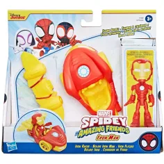 Spider-Man: Poki und seine wunderbaren Freunde - Iron Man Actionfigur mit Fahrzeug - Hasbro