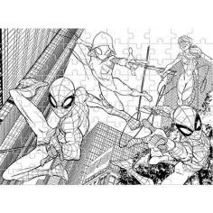 Spiderman ausmalbares 2-in-1 Puzzle mit 100 Teilen Bild 3