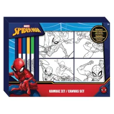 Spider-Man Malset mit 4 Filzstiften