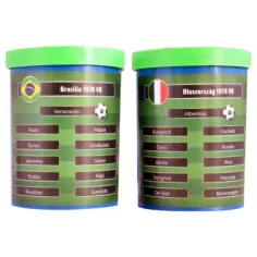 Spiele das Fußball-WM-Finale von 1970 neu! Brasilien-Italien Tischfußball-Set mit Geschenkteam