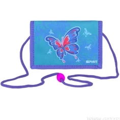 Spirit: Schmetterling blau-lila Klettverschluss Geldbörse 12,5x8,5cm