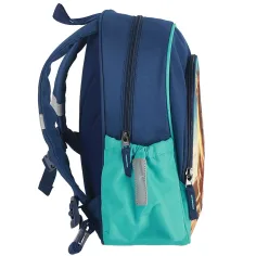 Spirit: Löwenmuster blauer abgerundeter Schulranzen, Rucksack 24x13x31cm Bild 4