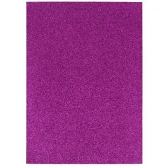 Spirit: Selbstklebender glitzernder Dekorationsschaumstoff in lila Farbe A/4 1 Stk.