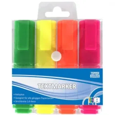 Spirit: Neonmarker 4er-Set Textmarker mit 1-4mm Spitz