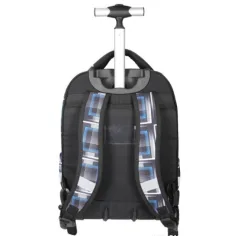 Spirit: Trolley schwarz-blau gemusterter Schulrucksack Bild 4
