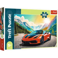 Sportwagen im Gebirge 100-teiliges Puzzle - Trefl