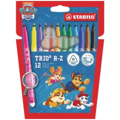 Stabilo: Paw Patrol Trio A-Z dreieckige Filzstifte 12er Set
