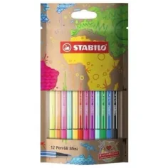 Stabilo: Pen 68 mini 12er-Set farbige Filzstifte
