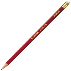 Stabilo: Swano HB Bleistift mit Radiergummi in roter Farbe