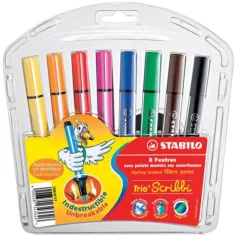 Stabilo: Trio Scribbi 8er Set farbige dreieckige Filzstifte