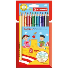 Stabilo: Trio Thick dicke dreieckige Buntstifte Set 12er-Pack