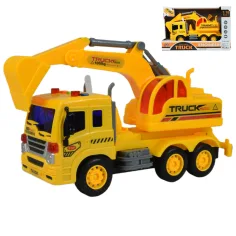 Stadt Lkw: Bagger Lkw mit Licht und Sound 1/18