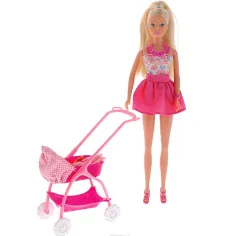 Steffi Love: Baby mit Kinderwagen in 2 Varianten - Simba Toys Bild 3