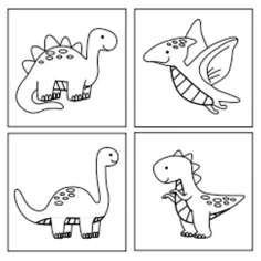Sticker Art: Dinosaurier ausmalbare Aufkleber-Set - Comansi Bild 2