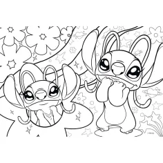 Stitch 2-in-1-Puzzle und Ausmalbild mit 108 Teilen, 50 x 35 cm – Lisciani Bild 2