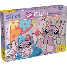 Stitch 2 in 1 108-teiliges Puzzle und Malbuch 50x35cm - Lisciani