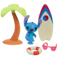 Stitch-Spielzeugfigur mit Surfbrett und Palme Bild 2