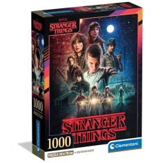 Stranger Things Staffel 1 1000 Teile Puzzle mit Poster - Clementoni