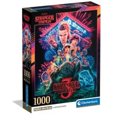 Stranger Things Staffel 3 1000 Teile Puzzle mit Poster - Clementoni Bild 1