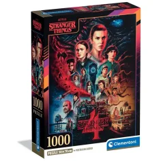Stranger Things Staffel 4 1000 Teile Puzzle mit Poster - Clementoni