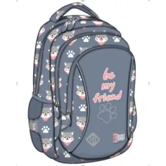 St.Right Be My Friend Hundemuster Schultasche Rucksack 15"