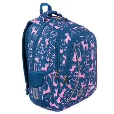 St.Right Lazy Cats dreikammerige Schultasche, Rucksack 39 x 27 x 17 cm Bild 2