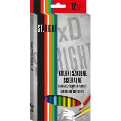 St.Right Sechseckige bunte Bleistift Radiergummi mit Ende 12er Set Bild 1