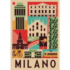 Style in der Stadt Mailand 1000 Teile Puzzle - Clementoni Bild 2