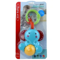 Sun Baby: Fröhlicher Elefant BPA-freie Baby-Rassel mit drehbarem Ball Bild 4