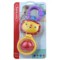Sun Baby: Fröhlicher Löwe BPA-freie Baby-Rassel mit drehbarem Ball Bild 3