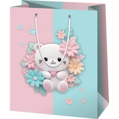 Süße Bärchen-Muster große Geschenktasche 26x13x33cm