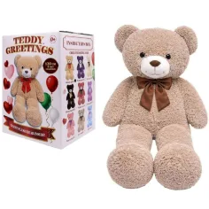 Teddy Greetings: Hafer Cheer Plüschbär in weißer Geschenkbox 120cm Bild 1