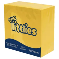 The Littlies: Gelber Notizblock mit 400 Blättern, 75x75mm