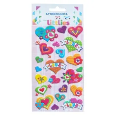 The Littlies: Leuchtendes Herz Muster 3D Puff Aufkleber Set 10x22cm Bogen