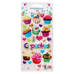 The Littlies: Muffin-muster 3D-Puff-Aufkleber-Set 10x22cm auf Bogen