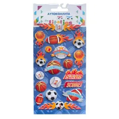 The Littlies: Sportliches 3D-Puff-Aufkleber-Set auf 10x22cm-Bogen
