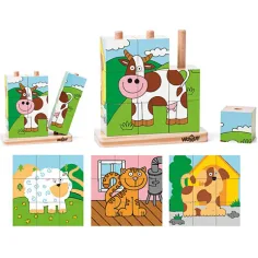 Tierischer Holzklotz-Puzzle-Spiel Bild 2
