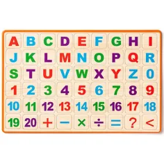 Tisch-Magnettafel mit Buchstaben und Zahlen - Woodyland Bild 3