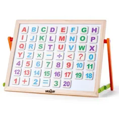 Tisch-Magnettafel mit Buchstaben und Zahlen - Woodyland Bild 1