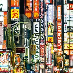 Tokio Lichter 250-teiliges Puzzle mit Rahmen - Clementoni Bild 2