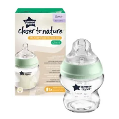 Tommee Tippee: Closer To Nature durchsichtige Glasflasche 150ml (0 Monate+)