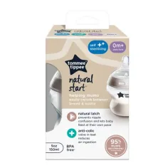 Tommee Tippee: Closer To Nature durchsichtige Babyflasche 150ml (0 Monate+)