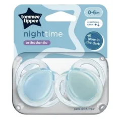 Tommee Tippee: Night Time 2er-Set leuchtende, orthodontische Schnuller in verschiedenen Ausführungen (0-6 Monate)