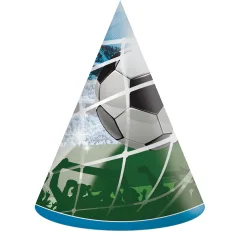 Torjubel Fußball-Geburtstagsparty-Hüte 6er-Set