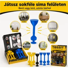 Tossit Starter Pack blau-gelb Silikon Saugnapf Darts Gesellschaftsspiel Bild 5