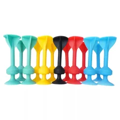 Tossit Family Pack – Rot, Türkis, Blau, Gelb mit Klebeflügel Dartspiel