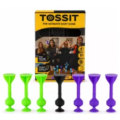 Tossit Starter Pack lila-grün Silikon Haftscheiben Darts Spiel
