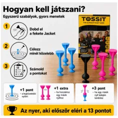 Tossit Starter Pack rosa-blaues Silikon-Saugnapf-Darts-Spiel Bild 3